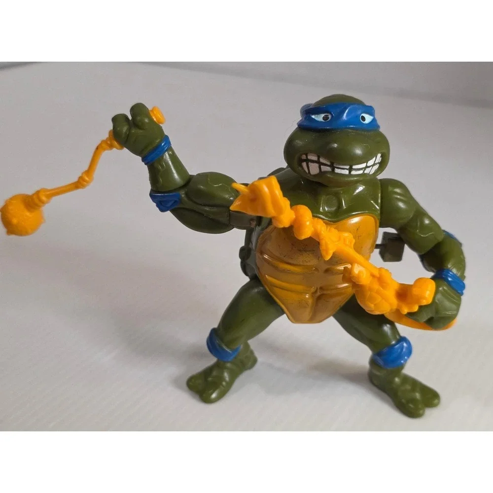 1990 Playmates TMNT‎ Wacky Action Sword Slicin' Leonardo action figure as is